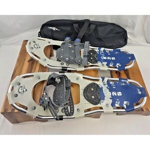 Yukon Charlie's Sherpa Series 825 Snowshoes w Carry Bag Grey Blue Good Condition